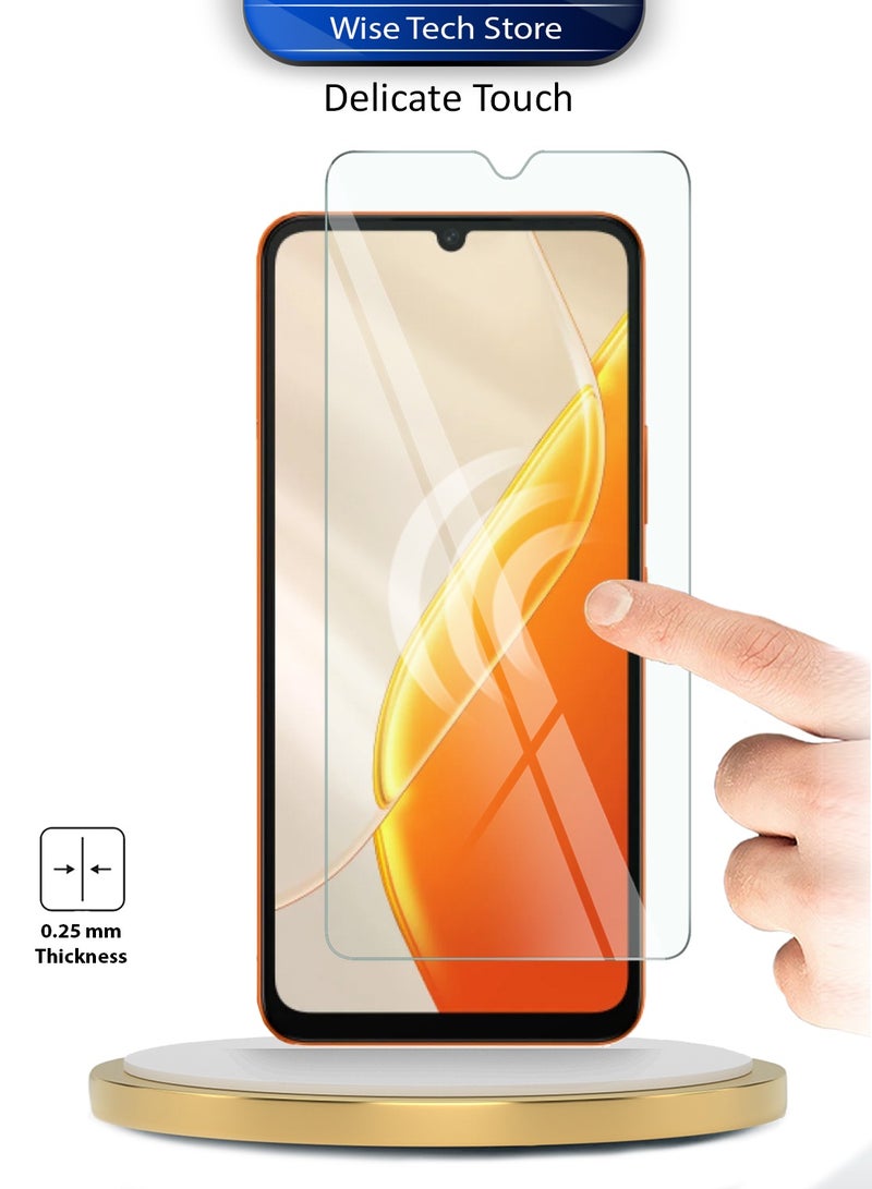 دبليو تيك itel A200 / itel A200+ 4G 2026 واقي شاشة من الزجاج المقسّى بشاشة منحنية فئة WTech Premium Series 9H 2.5D (MSG9CN) - شفاف - Image 4